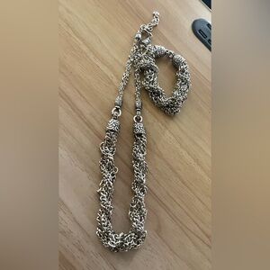 Brighton Silver necklace & bracelet set.